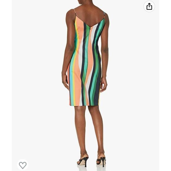 Black Halo Amorie sheath dress in colorful prismatic print size 8 - Picture 2 of 11